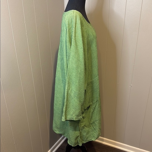 Mill Valley Green Women's 3XL Dolman Tunic Top Long Neck Wide Sleeve Pockets - Picture 4 of 6